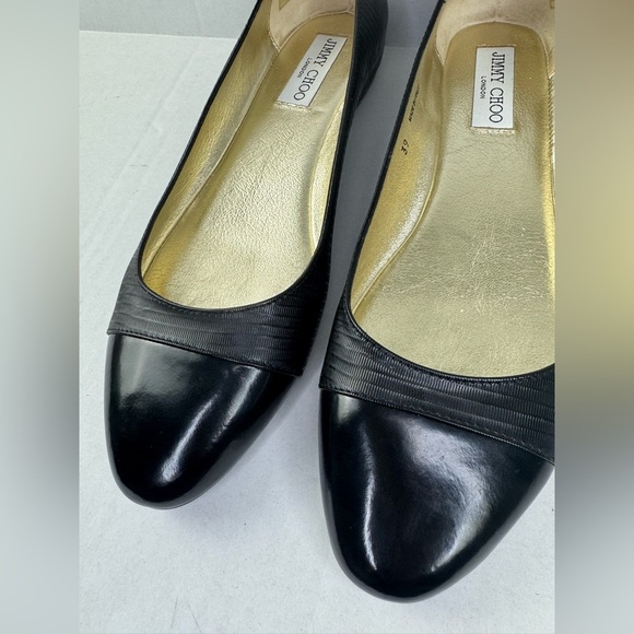 Jimmy Choo Flats Wicker Cap Toe Ballerina Shoes Anthracite Ballets 39. - Picture 7 of 7